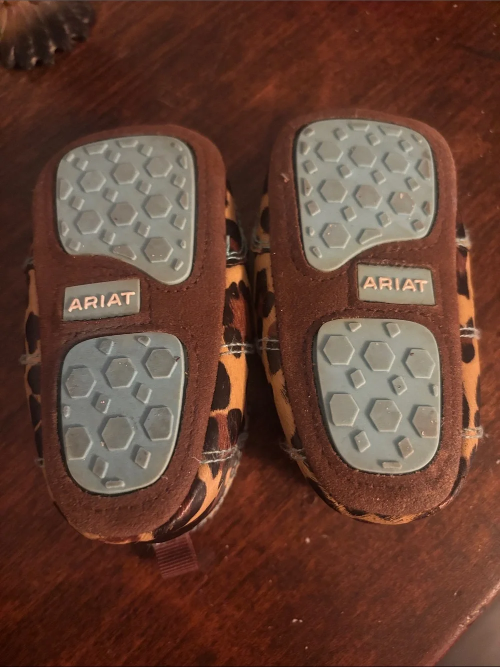 Ariat Kids Leopard Print Moccasins - Brown & Black